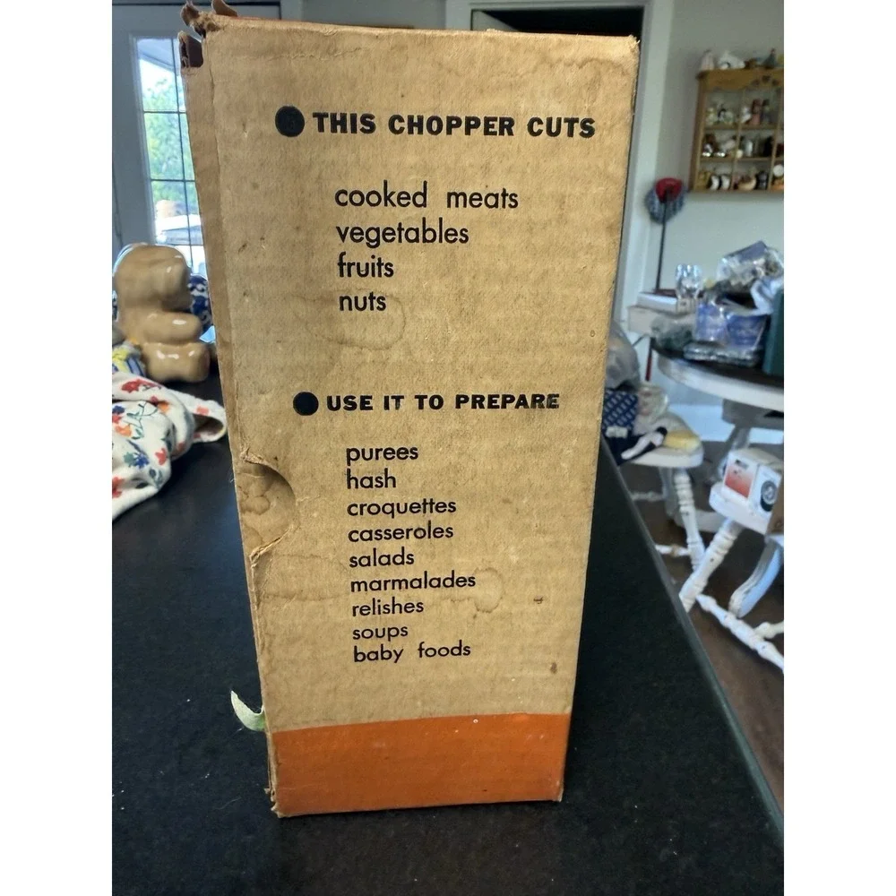 Keystone Food Chopper - USA, ca. 1960s/1970s, Vintage, w/ Box & Manual